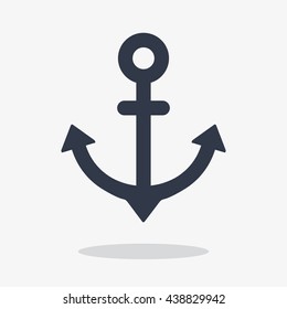 Vector anchor icon. Cartoon flat vector illustration. Objects isolated on a white background.