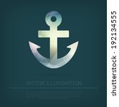 Vector anchor icon with colorful trendy and modern polygonal texture