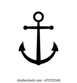 Vector anchor icon. Nautical symbol. Ship anchor.