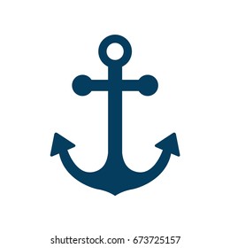 Vector anchor icon. Nautical symbol. Ship anchor.