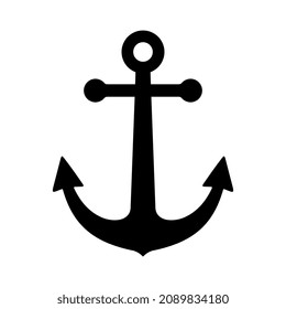 Vector Anchor Icon on White Background