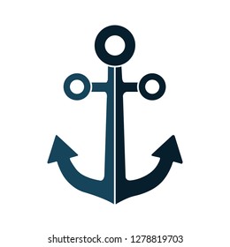 vector Anchor icon-nautical flat icon-vessel sign-boat vector-cargo illustration-shipping isolated