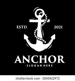 Vector Anchor Illustration silhouette logo design