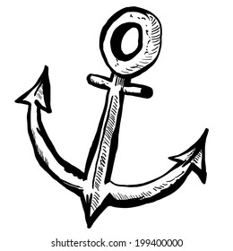 Vector Anchor Logo Anchor Sketch Anchor Stock Vector (Royalty Free ...