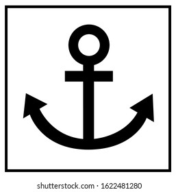 Vector Anchor. Nautical logo icon. maritime sea ocean boat illustration symbol