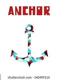 Vector anchor pattern (Can be used as texture for cards, invitations, DIY projects, web sites or for any other design) 