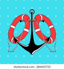 Vector anchor and ring-buoy