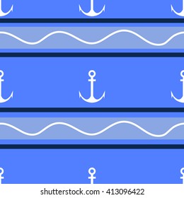 Vector  anchor seamless pattern