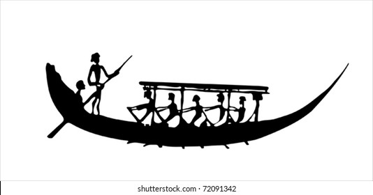 Vector ancient boat