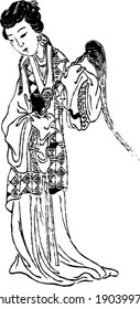 Vector of Ancient Chinese Artistic characters