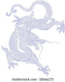 Vector of Ancient Chinese Artistic Dragon Pattern