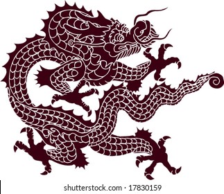 Vector of Ancient Chinese Dragon Pattern