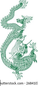 Vector of Ancient Chinese Dragon Pattern