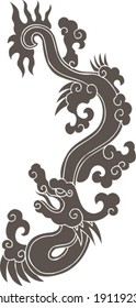 Vector of Ancient Chinese Traditional Artistic Dragon Pattern