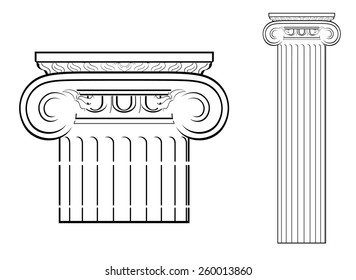 vector ancient columns