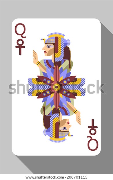 Vector Ancient Egyptian Symbols Decorations Playing Stock Vector