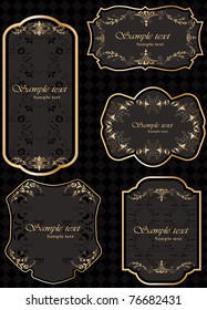 vector ancient golden labels