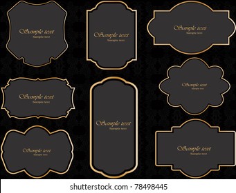 vector ancient golden labels