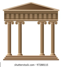 vector ancient greek architecture with columns