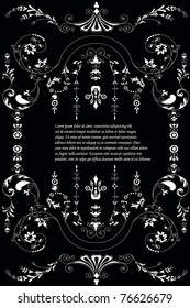 vector ancient luxury  frame