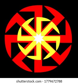 The vector ancient magical Slavic symbol. Celtic magical magic symbol of northern peoples. For t shirt and printing on fabric.