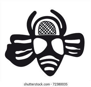 Vector ancient mask