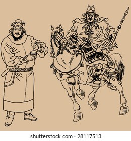 Vector of Ancient Traditional Chinese Character Pattern