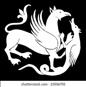vector - ancient winged dragons