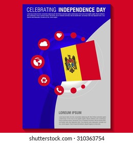 Vector Andorra Independence Day Flyer template. Creative Brochure Title Page. National Day Leaflet design element. vector illustration