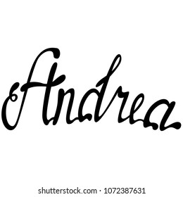 Vector Andrea name lettering