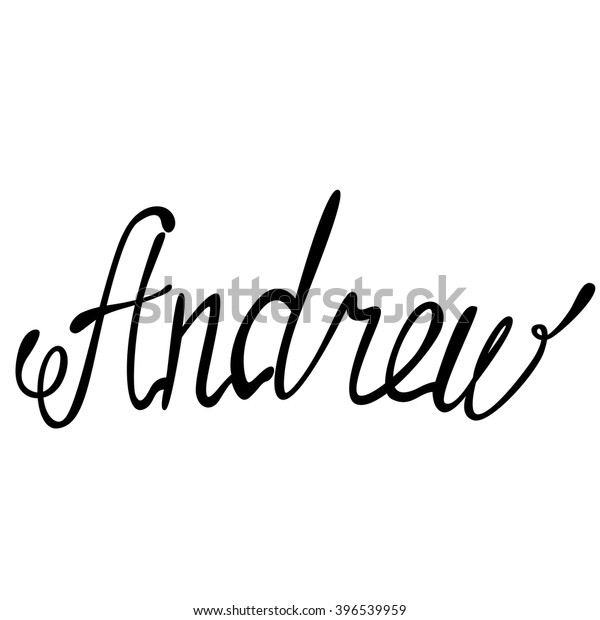 Vector Andrew Name Lettering Stock Vector (Royalty Free) 396539959