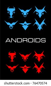Vector Android Heads