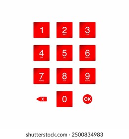 Vector: Android PIN Lock Screen Board: Red