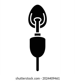 Diseño de iconos glifos de anestesia vectorial
