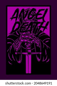 vector angel of death skull	