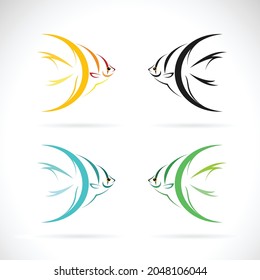 Vector of angel fish design on white background. Easy editable layered vector illustration. Farm Animals. Pets.