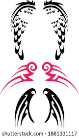 vector angel wings background variants
