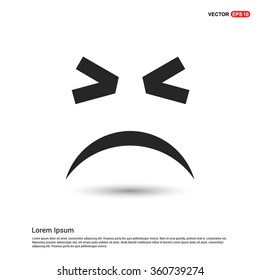 Vector anger smiley icon