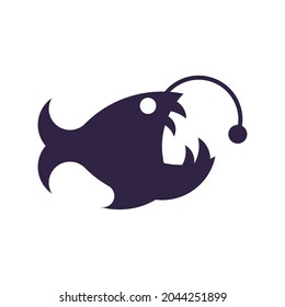 Vector angler fish in golden ratio style