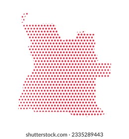 Vector Angola Dotted Map Illustration, can be used for business designs, presentation designs or any suitable designs.
