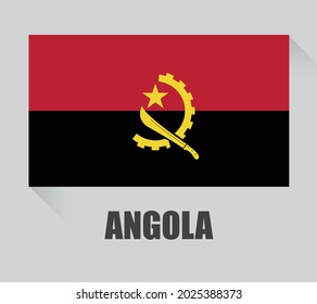 Vector Angola flag, Angola  National flag illustration, Angola flag, Patriotic symbol