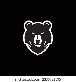vector de mascota de la cabeza del oso enojado
