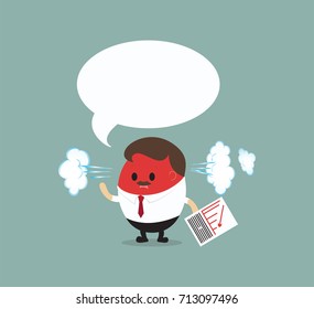 Vector of Angry boss