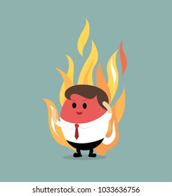Vector of Angry Businessman