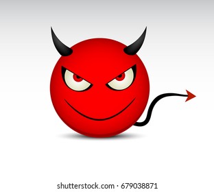 Vector angry devil icon