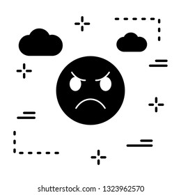 Vector Angry Emoji Icon
