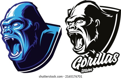 Vector Angry Gorilla. Sport Logo