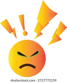 A vector angry illustrated design
