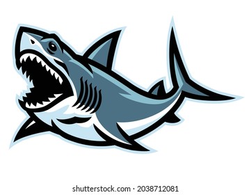 Vector of Angry Shark Logo Mascot