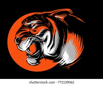 Vector Angry Tiger